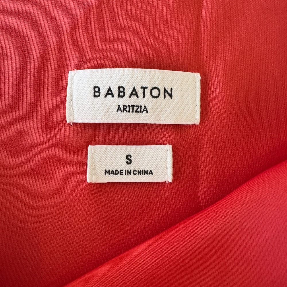 Aritzia Babaton Fonda Satin Midi Dress-Cowl Neck Sexy Slip Dress-Poppy Red-Sz Sm - Picture 7 of 15